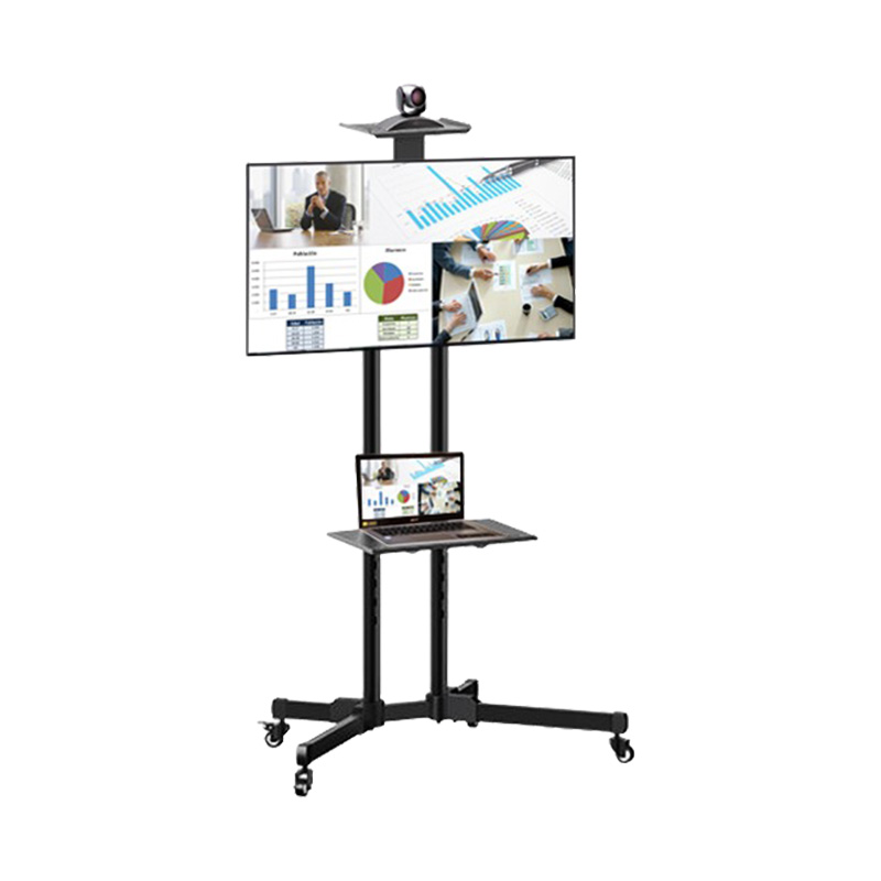 Pedestal con ruedas para TV de 32 hasta 65 pulgadas, vista frontal