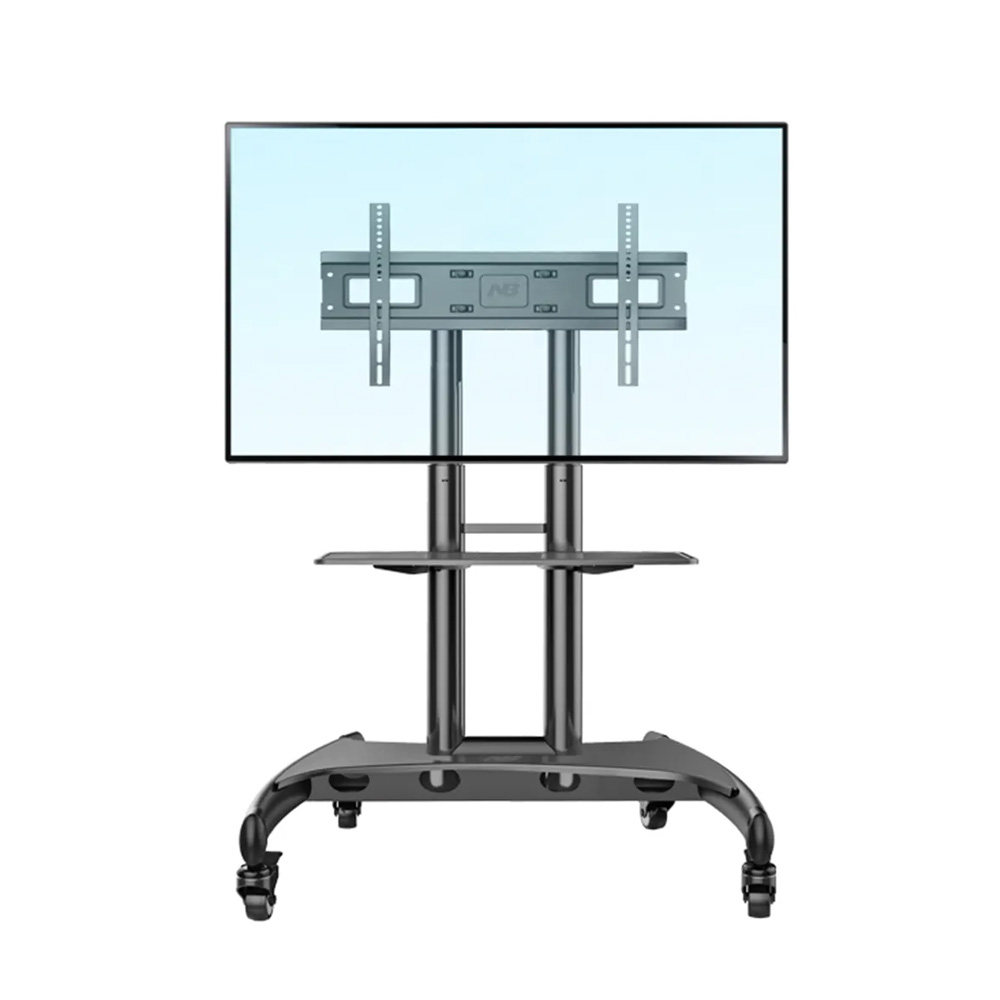 Pedestal con ruedas para TV de 32 hasta 75 pulgadas, vista frontal