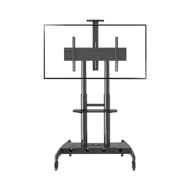 Pedestal con ruedas para TV de 55 hasta 90 pulgadas, vista frontal