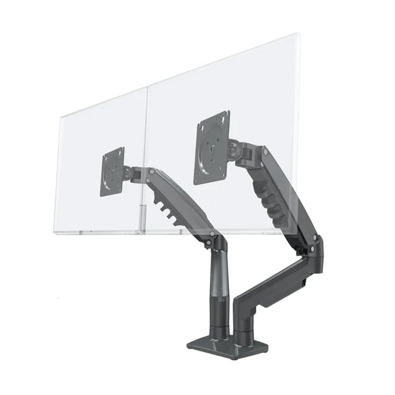 Rack Soporte para 2 Monitores de 17 hasta 30 pulgadas, vista frontal